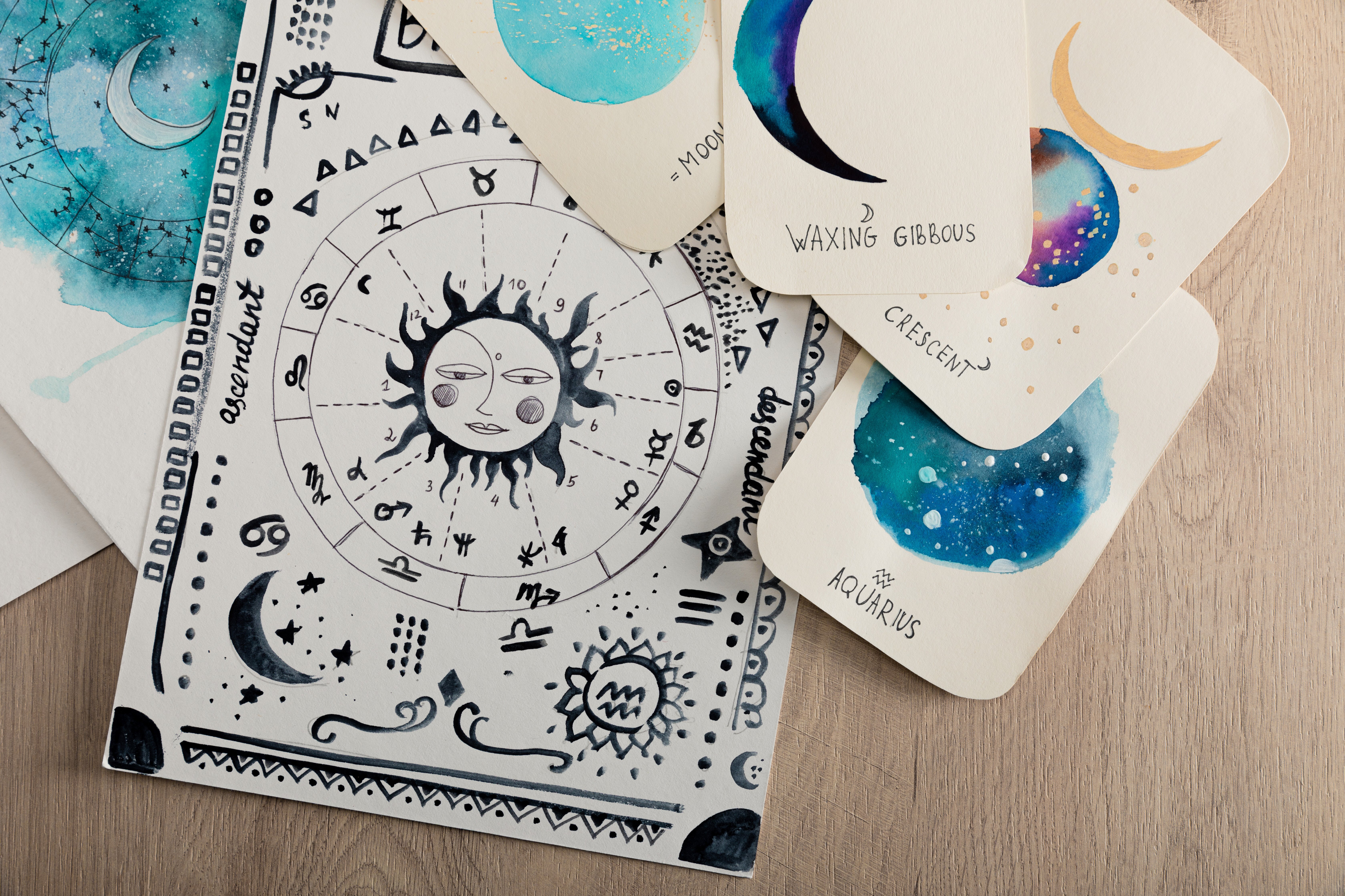 top-view-of-birth-chart-and-cards-with-zodiac-sign-2023-11-27-05-24-52-utc